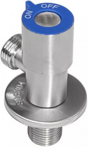 КРАН УГЛОВОЙ для с/м   1/2"x3/4"  НР-НР с отраж., нерж сталь SUS304 TIM
