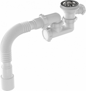 Aquant V245-40-MR Сифон для душевого поддона 1 1/2"х40 регулируемый с выпуском с г.т. 40х40/50